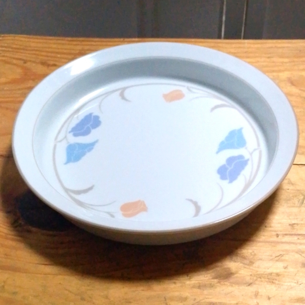 Vintage Dansk Ceramic Floral Quiche Plate
